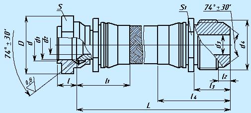 Фторопластовые рукава для соединения трубопроводов по наружному конусу 74°. Серия 8Д0.447.013.